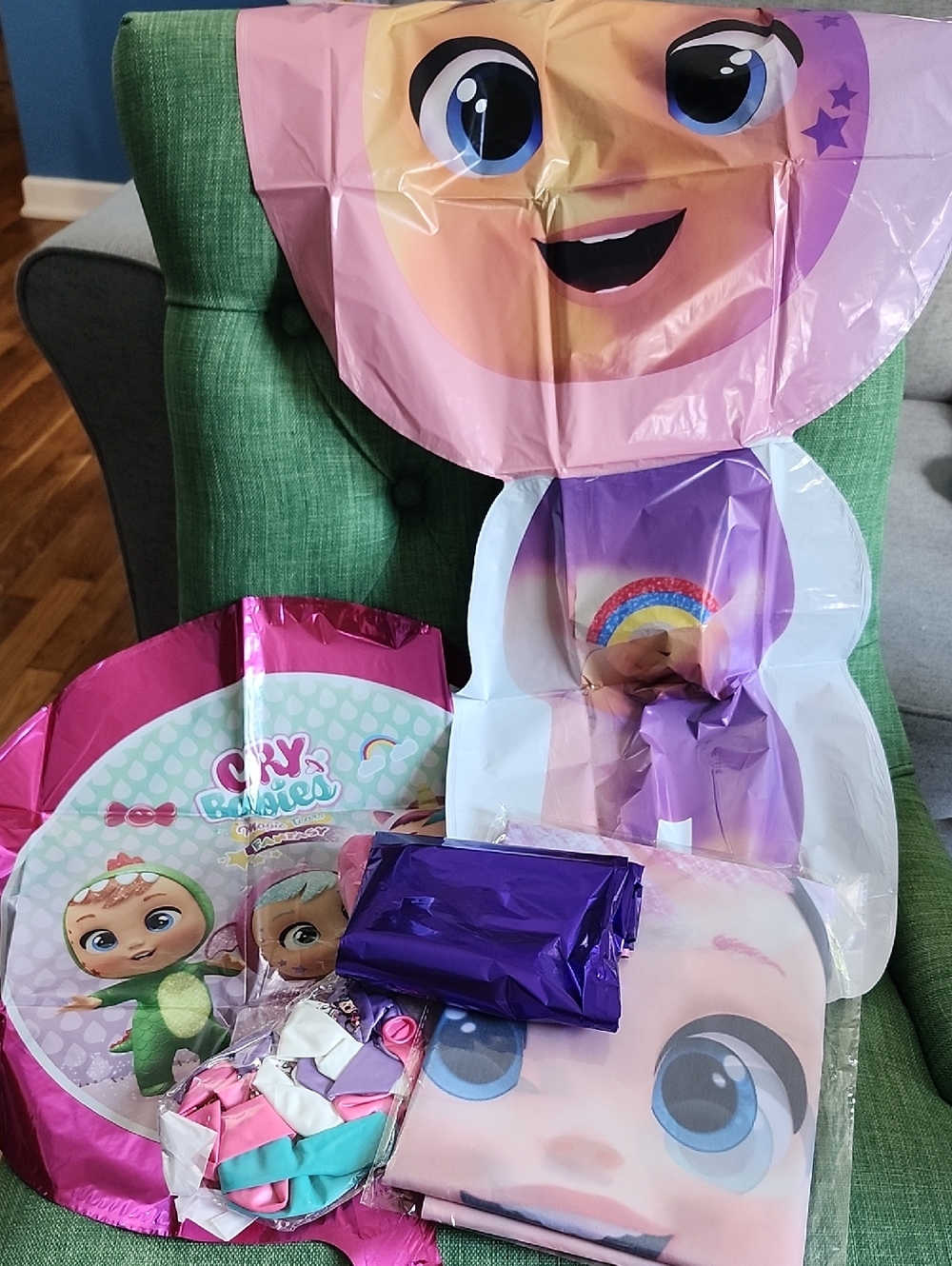 Cry Babies Themed Party Decoration Bundle - Pink, Purple, Blue